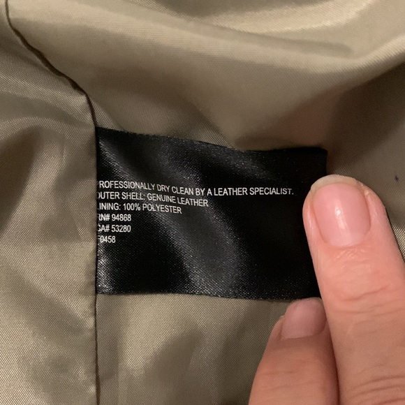 EUC Bernardo gold finish leather jacket - Picture 7 of 7